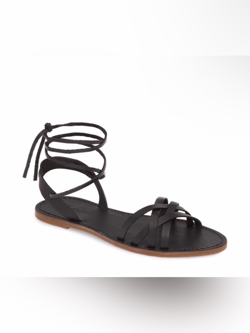 MADEWELL The Boardwalk Woven Lace-Up Sandals